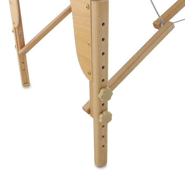 Стол массажный переносной на деревянной раме 2-секц голубой/белый (PW2.20,13A-11)