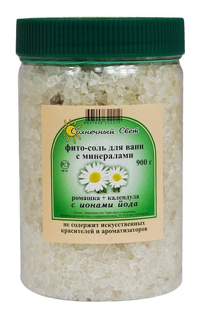 Соль для ванн с Йодом Ромашка+Календула 900 гр
