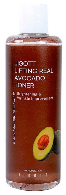 Тонер-лифтинг для лица с авокадо Jigott Lifting Real Avocado Toner